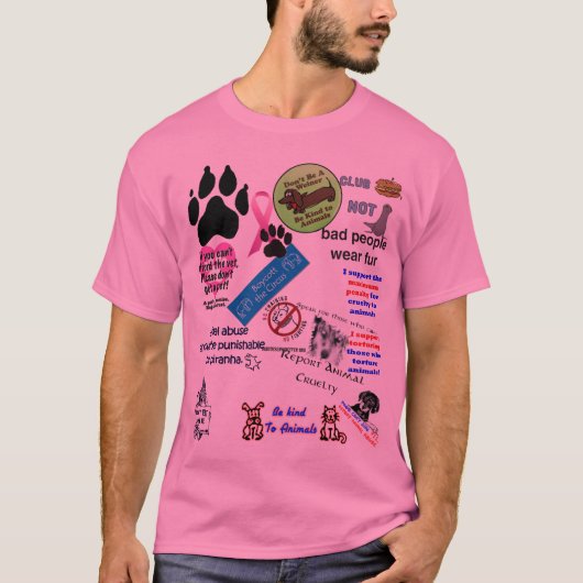 geen dierenmishandeling t-shirt (Voorkant)