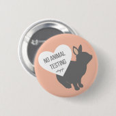 Geen dierproeven ronde button 5,7 cm (Voorkant /achterkant)