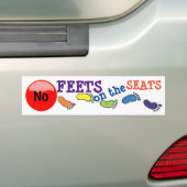GEEN DIERVOEDING op de zitplaats — Teken/sticker/m Bumpersticker (Op auto)