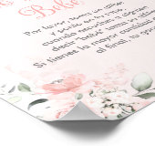 Geen Digas bebe Spaans Baby shower Meisje Poster (Hoek)