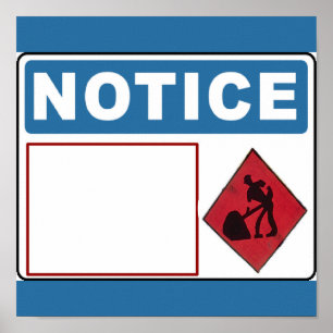 Geen Digging op Voorruimten, voeg tekst toe, Teken Poster