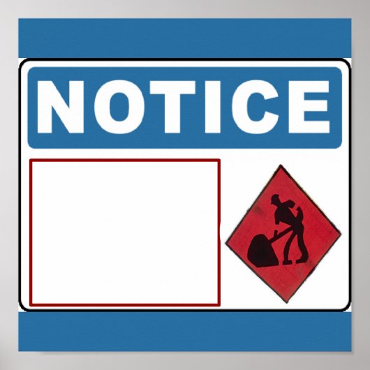 Geen Digging op Voorruimten, voeg tekst toe, Teken Poster (Voorkant)