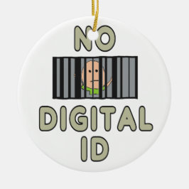 Geen digitale id keramisch ornament