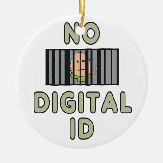 Geen digitale id keramisch ornament (Voorkant)