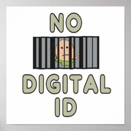Geen digitale id poster