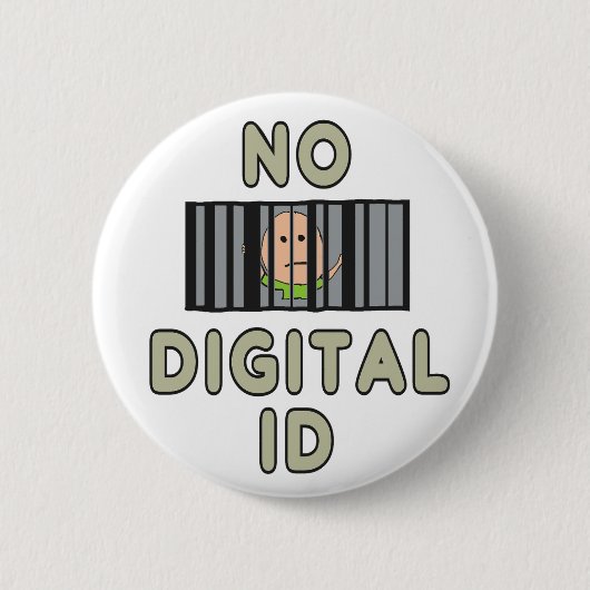 Geen digitale id ronde button 5,7 cm (Voorkant)
