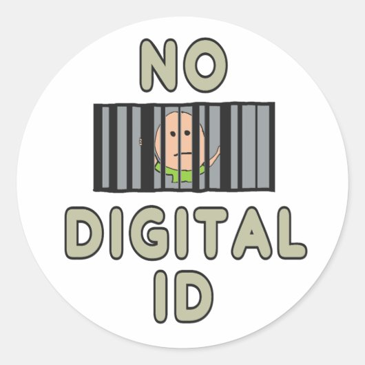 Geen digitale id ronde sticker (Voorkant)