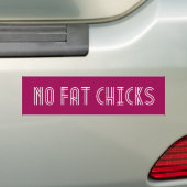 Geen dikke dames bumpersticker (Op auto)