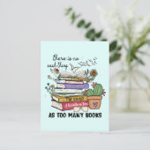 Geen ding zo veel boeken briefkaart (Staand voorkant)