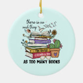 Geen ding zo veel boeken keramisch ornament (Achterkant)