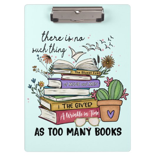 Geen ding zo veel boeken klembord (Voorkant)