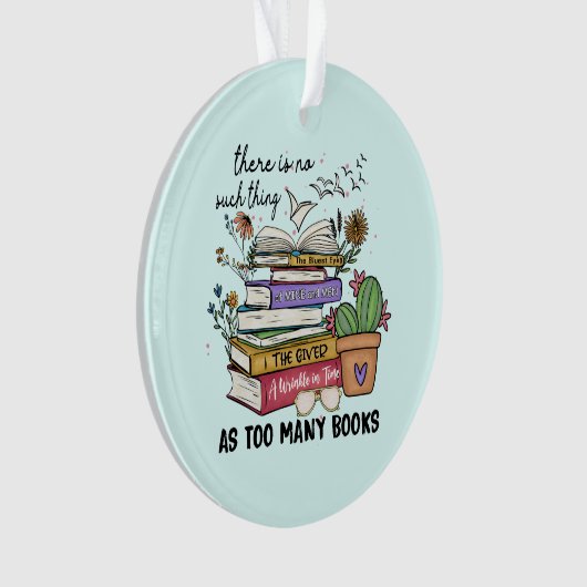 Geen ding zo veel boeken ornament (voorkant)