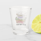 Geen ding zo veel boeken shot glas (Achterkant)