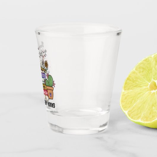 Geen ding zo veel boeken shot glas (Rechts)