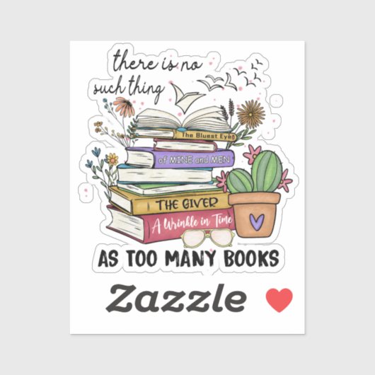 Geen ding zo veel boeken sticker (Vel)