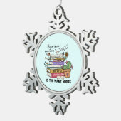 Geen ding zo veel boeken tin sneeuwvlok ornament (Rechts)