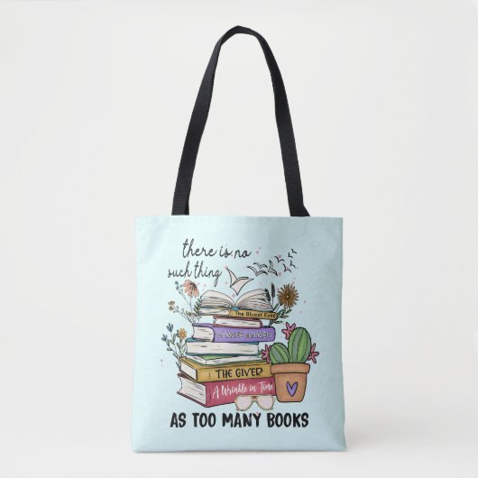 Geen ding zo veel boeken tote bag (Voorkant)