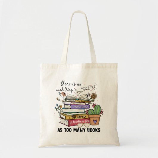 Geen ding zo veel boeken tote bag (Voorkant)