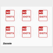 Geen dioten toegestaan bij ronde sticker (Vel)