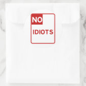 Geen dioten toegestaan bij ronde sticker (Tas)