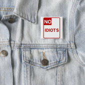 Geen dioten toegestaan bij vierkante button 5,1 cm (In situ)