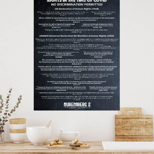 "Geen discriminatie" Mensenrechten groot Poster (Keuken)
