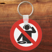 Geen DJ Zone Sleutelhanger (Voorkant)