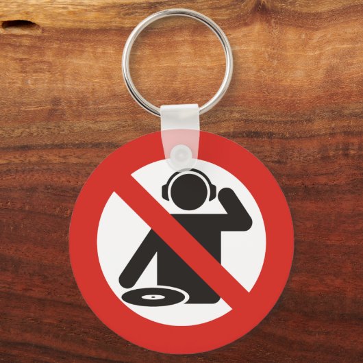 Geen DJ Zone Sleutelhanger (Voorkant)