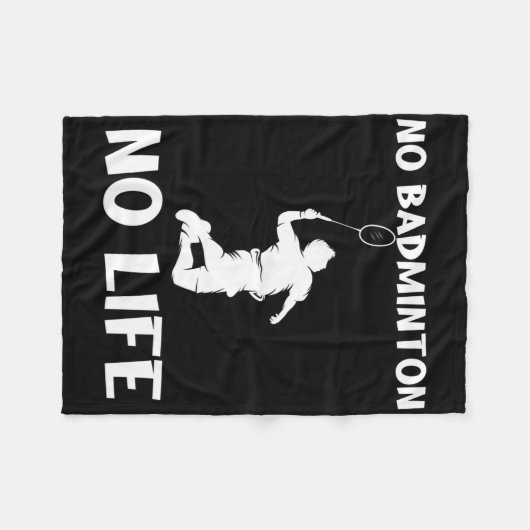 Geen Dminton-shuttles zonder leven Fleece Deken (Voorkant (Horizontaal))