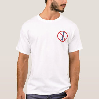 Geen documenten - stembiljet in wit t-shirt