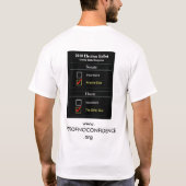 Geen documenten - stembiljet in wit t-shirt (Achterkant)