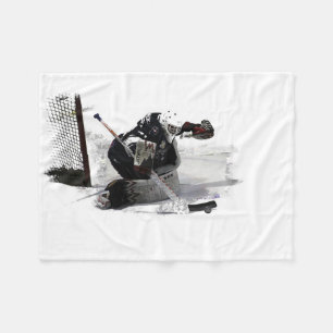 Geen doel hier! - Hockey Player Fleece Blanket