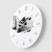 Geen doel hier! - Hockey Player Large Clock Grote Klok (Hoek)