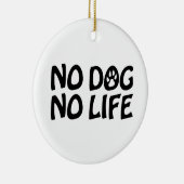 GEEN DOG KERAMISCH ORNAMENT (Rechts)