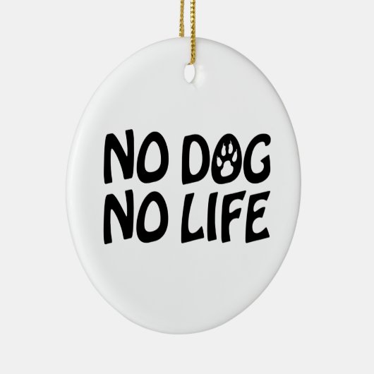 GEEN DOG KERAMISCH ORNAMENT (Rechts)