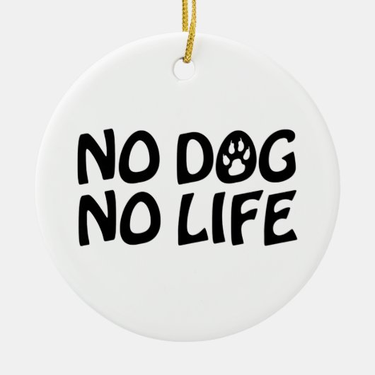 GEEN DOG KERAMISCH ORNAMENT (Voorkant)