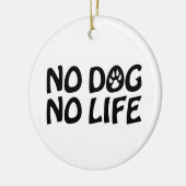 GEEN DOG KERAMISCH ORNAMENT (Links)