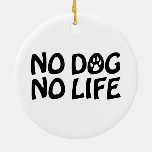 GEEN DOG KERAMISCH ORNAMENT (Achterkant)