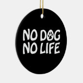 GEEN DOG KERAMISCH ORNAMENT (Rechts)