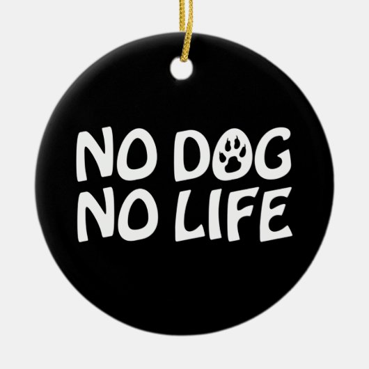 GEEN DOG KERAMISCH ORNAMENT (Voorkant)
