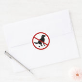 Geen dog met zwart dog Silhouette Ronde Sticker (Envelop)