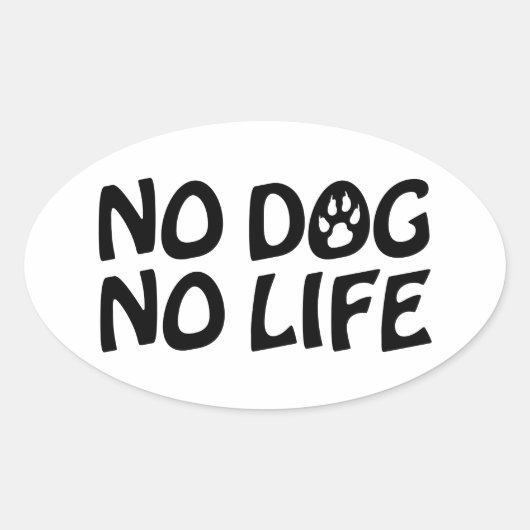 GEEN DOG OVALE STICKER (Voorkant)