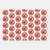 Geen Dog Poop Poo Sign Novelty Inpakpapier Vel (Voorkant 3)