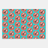 Geen Dog Poop Poo Sign Novelty Inpakpapier Vel (Voorkant)