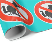 Geen Dog Poop Poo-teken Cadeaupapier (Rol Hoek)