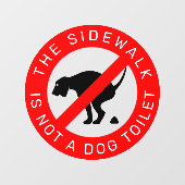 Geen Dog Pooping Sign Raamsticker (Vel)