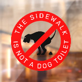 Geen Dog Pooping Sign Raamsticker (Vel 2)