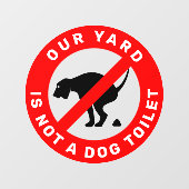 Geen Dog Pooping Sign Raamsticker (Vel)