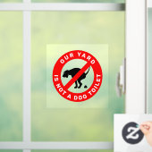 Geen Dog Pooping Sign Raamsticker (Huis)