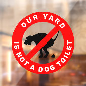 Geen Dog Pooping Sign Raamsticker (Vel 2)